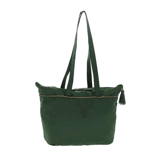 PRADA Tote Bag Nylon Green Silver - Picture 1 of 16